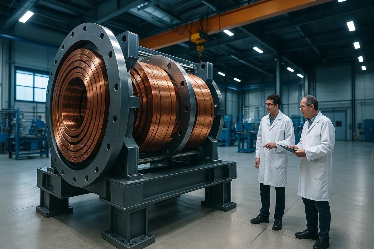 Atelier d'assemblage d'électroaimants pour accélérateurs de particules